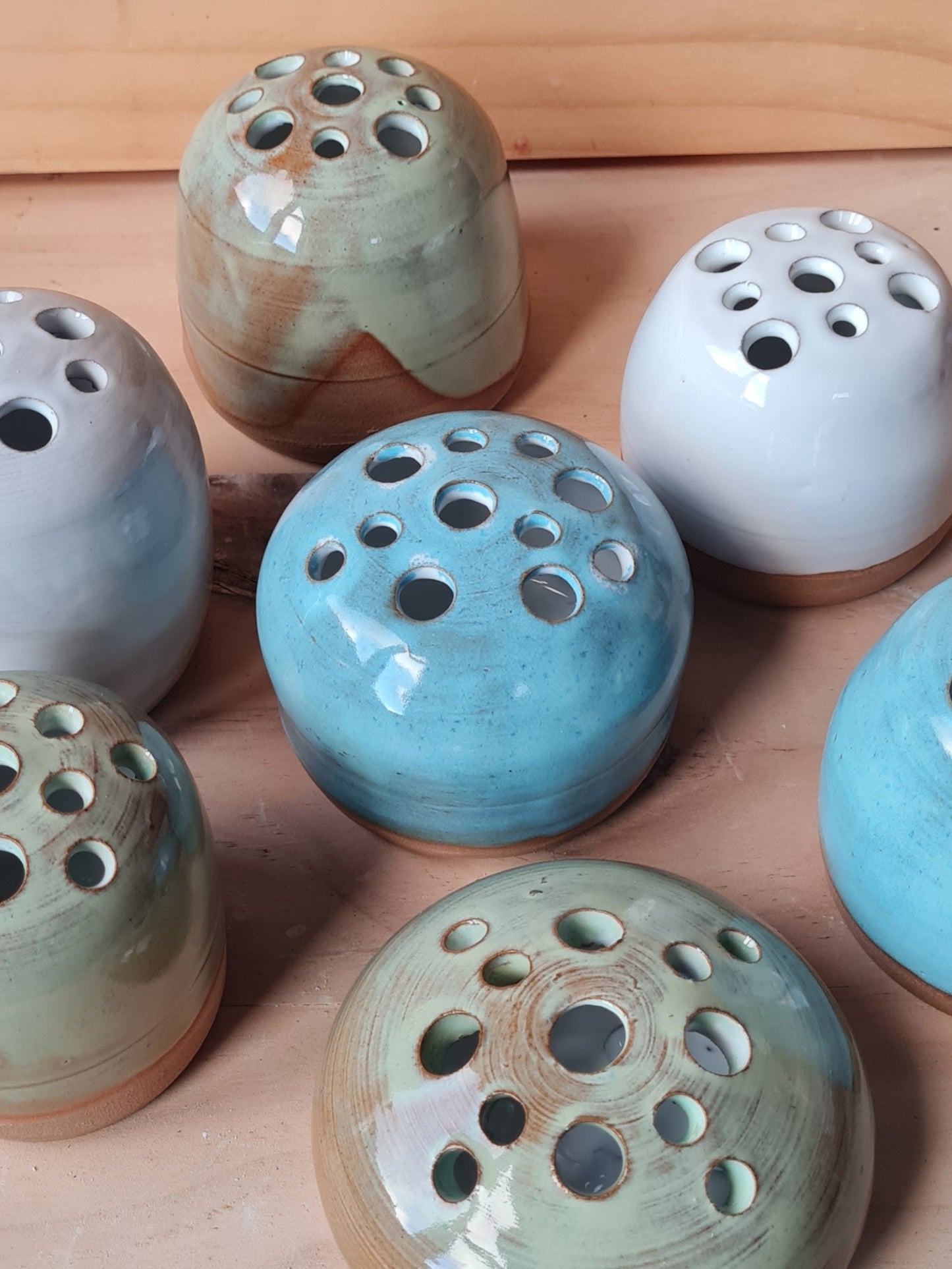 Ceramic Flower Orb Vase – Handmade in NZ for Fresh or Dried Stems